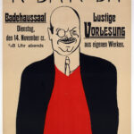 Originalplakat >Roda Roda Lustige Vorlesung aus eigenen Werken< , Albert Weisgerber (1878-1915), 1910 (Digitale Reproduktion: Arbeitsbereich Digitale Dokumentation)